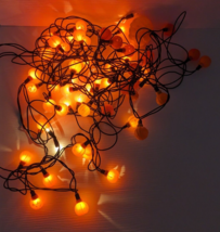 Halloween String Lights Blow Mold mini Pumpkin Head Jack O Lantern Decoration - £11.67 GBP