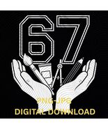 Funny Six Seven 67 Meme Gen Alpha Slang Hands gift lovers of drawing &amp; p... - $3.95