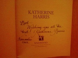 Center Of The Storm By Katherine Harris Signed hardback book - $43.24