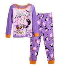 Girls Pajamas Halloween Peppa Pig Purple 2 Pc Top Pants Set-size 2T - £15.79 GBP