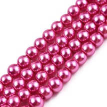 Z Glass Pearl Bead round lot of 5 strands 23 INCH LONG 4mm Medium Violet... - $9.03