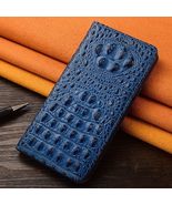 Generic For iPhone 12 Pro max (Color: BLUE) Genuine Leather Flip back Ma... - $136.15