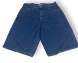 NEW BHPC Blue Jean Shorts 34 Leather Patch Beverly Hills Polo Club Baggy... - $39.60