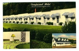 Tanglewood Motel Linen  Postcard 7 Miles West of Covington Virginia on U... - £9.48 GBP