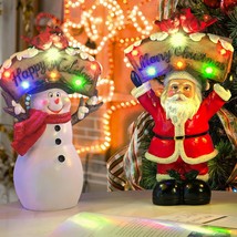 Christmas Tabletop Decoration Snowman &amp; Santa Home Party Wedding Decor 2Pcs - £60.48 GBP