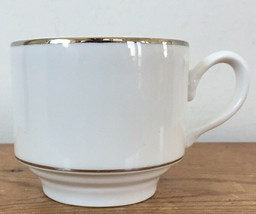 Vintage Antique Style Homer Laughlin White Porcleain Gold Rim Fine China Tea Cup - £19.65 GBP
