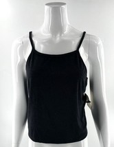 Miken Swim Terry Cloth Tank Top Size Large Black Solid Womens NEW - $19.80