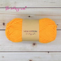 BRISTLEGRASS Acrylic Crochet Wool Yarn 50g Pom-poms Milk Cotton -Yellow ... - €2,57 EUR