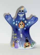 Fenton Glass Cobalt Blue Jack-O-Lantern Halloween Ghost Figurine Ltd Ed #4/49 - £212.90 GBP