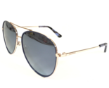 Juicy Couture Sunglasses JU599/S LKSGO Shiny Gold Blue Aviators Mirrored... - $102.99