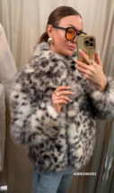 ZARA BNWT 2025. LEOPARD FAUX FUR JACKET ANIMAL PRINT. 4369/240/051 - $107.40