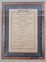 Antique 7th US Calvary 16th US Infantry Football Smoker Invitation menu ... - £98.92 GBP