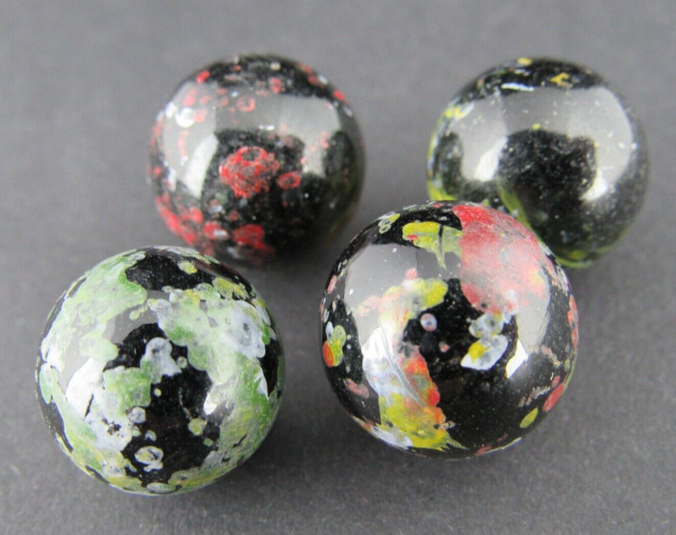 Doug Sweet confetti Handmade Art Glass Marble lot x4 5/8&quot; ESTATE SALE - $42.99
