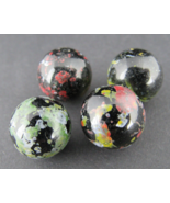 Doug Sweet confetti Handmade Art Glass Marble lot x4 5/8&quot; ESTATE SALE - $791.13 MXN