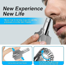 Manual Nose Trimmer Shaver Hair Removal Clipper Device Set Stainless Steel - $7.91