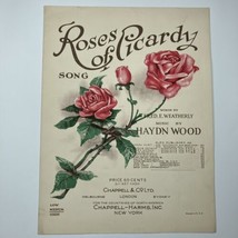 Roses of Picardy Vintage Sheet Music Piano Voice Weatherly Wood 1916 - £8.57 GBP