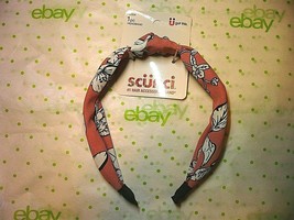 Scunci Pink Floral Tropical Headband Pink White Black 1 Inch Wide New - £7.39 GBP