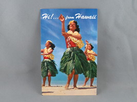 Vintage Postcard - Hi from Hawaii Hula Dancers - Hawaiian Service Inc. - £11.74 GBP