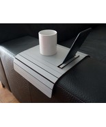 THE ORIGINAL Wood Sofa Arm Tray with Cellphone Stand, Small Gray Couch S... - $1,053.26 MXN
