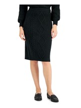 MSRP $100 Charter Club Pencil Sweater Skirt Deep Black Size Medium - $26.44