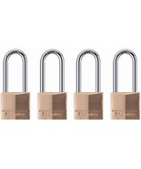 Master Lock 140QLH Solid Lock, 4 Pack, Brass, Silver, 4 Padlock - $38.33 CAD
