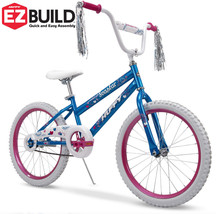 20-Inch Girls Bike Bicycle Blue Pink Ages 5-9 Easy Assembly Steel Frame Outdoors - £67.68 GBP