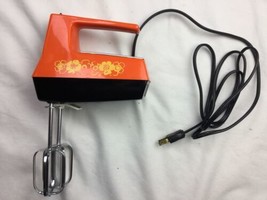 Vtg Orange Westinghouse Hand Food Mixer (3 Speed) Model: HM08-2bf - $39.59