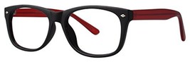 Freedom Unisex Eyeglasses - Modern Collection Frames - Black/Burgundy Matte 50-1 - £36.56 GBP