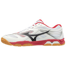 Mizuno Wave Medal 6 Table Tennis Shoes Unisex White Red Indoor NWT 81GA191509 - £107.12 GBP