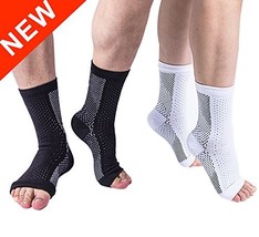 2 Pair Compression Foot Sleeves,Plantar Fasciitis Socks with Arch Suppor... - $14.99