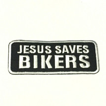 Jesus Saves Bikers Christian Patch Vintage Sticker Embroidery Bro Badge T Shirt - £13.32 GBP