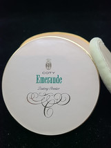 Vintage COTY EMERAUDE DUSTING POWDER 5.25 OZS PAPER SEALED INSIDE BOX NOS - $42.06