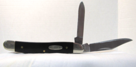 Case XX USA 2 Blade #22087 Smooth Back Synthetic Black Folding Pocket Knife - £39.32 GBP