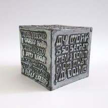 Abbey Press Resin Desk Cube Paperweight Funny Work Sayings Vintage 1978 - £31.18 GBP