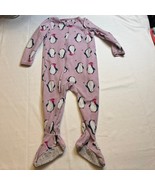 Child of Mine By Carter&#39;s Winter Penguin Pink Footie Pajamas Size 2T - $14.53 CAD