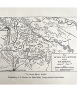 Map 1930 Seven Days Battle Richmond 5.5 x 9" Virginia History Ephemera D... - €17,30 EUR Map 1930 Seven Days Battle Richmond 5.5 x 9" Virginia History Ephemera D... - €17,30 EUR