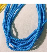 Himmelblau 4mm Antik Venezianisch Weiß Herz Handel Perlen Lang Strang Ha... - $255.04 MXN