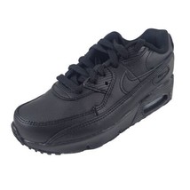 Nike Air Max 90 LTR PS Black Leather CD6867 001 Little Kids Shoes Size 2 Y - £64.34 GBP