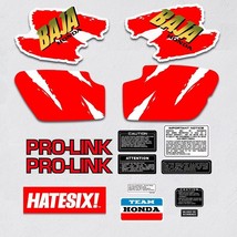 Sticker Emblem Honda XRL Baja 1990 Side Cover Fuel Gas Tank (Free shipping) - £35.38 GBP