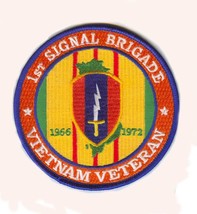 Army 1ST Signal Brigade Vietnam Veteran 4&quot; Embroidered Military Patch - £23.97 GBP