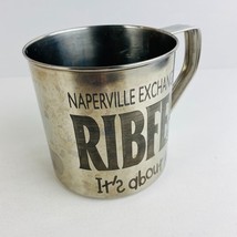 Naperville Ribfest Exchange Club Gold Rush Soda Tin Drinking Cup Mug Advertising - £7.29 GBP