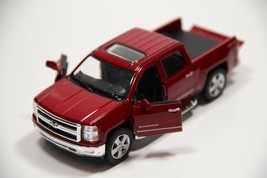 5&quot; Kinsmart 2014 Chevrolet Silverado Truck Diecast Model Toy 1:46 Chevy - RED - £13.43 GBP