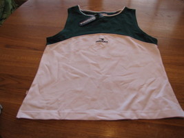 Womens Diadora Training shirt Tennis green &amp; white ladies NEW XS NWT^^ - $10.09