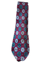 Salgo-Sayer vintage men’s red floral silk necktie - £11.44 GBP