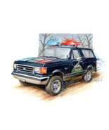 Signed TWIN PEAKS Ford Bronco Police Car Poster Print Wall Art 11x14 Unf... - €20,51 EUR