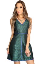 NEW Women&#39;s Minuet Metallic Dot Fit &amp; Flare Dress Sz S/M - £19.88 GBP