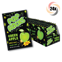 Full Box 24x Packs Pop Rocks Green Apple Flavor Popping Candy .33oz - £20.46 GBP