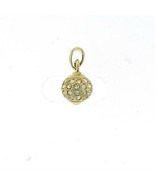 Gold Plated Round Pendant with Clear Crystals - No Chain - £7.55 GBP