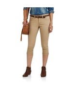 Faded Glory Women&#39;s Belted Denim Capri&#39;s Urban Khaki Size 18 New - $26.53 CAD