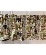 Cabin Deer Owl Duck Butterflies Valance Curtain 42x14 farmhouse lake - £11.84 GBP